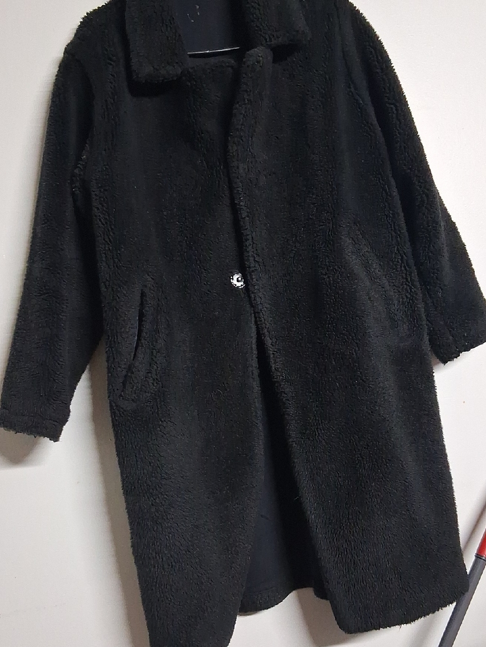 Black Teddy Faux-Sherpa Coat - Women
